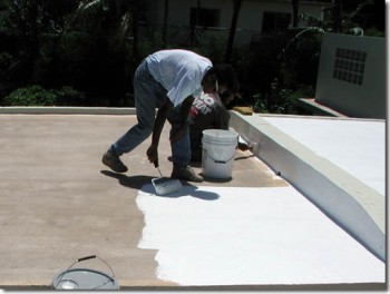 Roofer installing slate roof in Laveen, AZ.